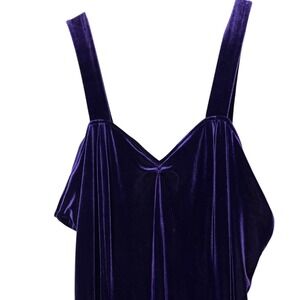 FairyCore Whimsygoth Velvet Dress XXL-XXXL Dark Purple VNeck Maxi Party Cocktail
